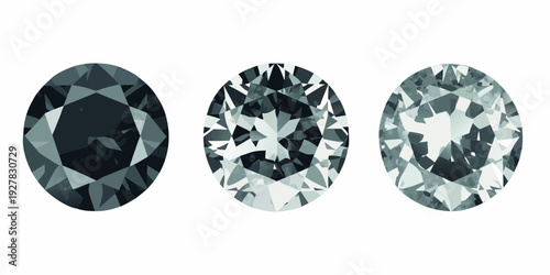 Three oval cut diamonds displayed with varying levels of light reflection