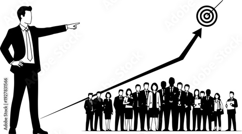 silhouettes of business people in the office