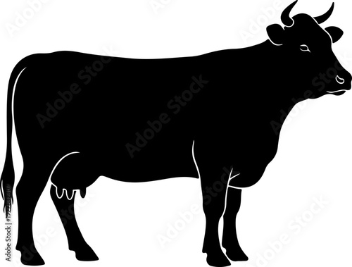 Cow silhouette vector illustration