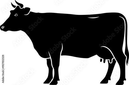 Cow silhouette vector illustration