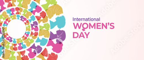 International Women's Day concept background. #GiveToGain Women Equality Day Concept.