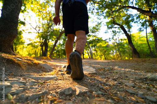 man walking in the park