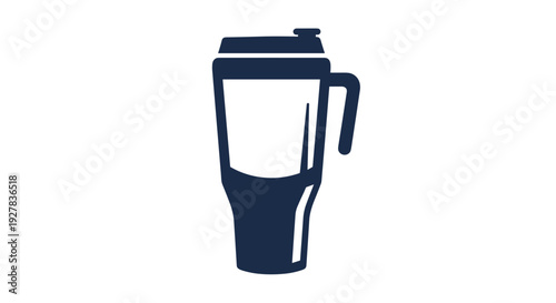 Dark Blue Blender Jug Illustration.