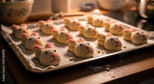 Baked Goods with Decorative Animal Shapes.