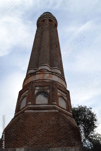 A fragment of a mosque on a city street. An architectural monument on a street in the Turkish city of Antalya.