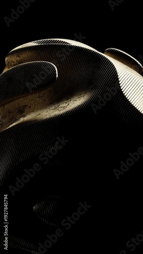 Abstract sculptural hand in shadows