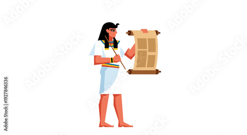 Ancient Egyptian Priest Performing Ritual Ceremony.