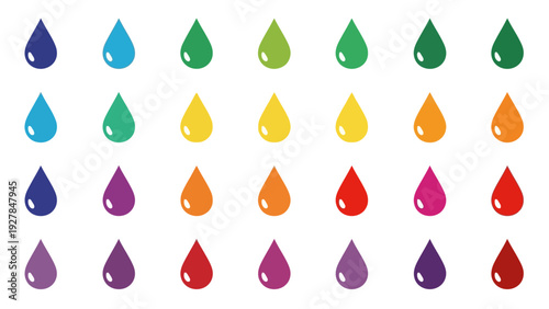 Colorful Abstract Rain Drops Representing Vibrant Hues And Liquid Droplets