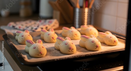 Freshly Baked Easter Bread on Tray.