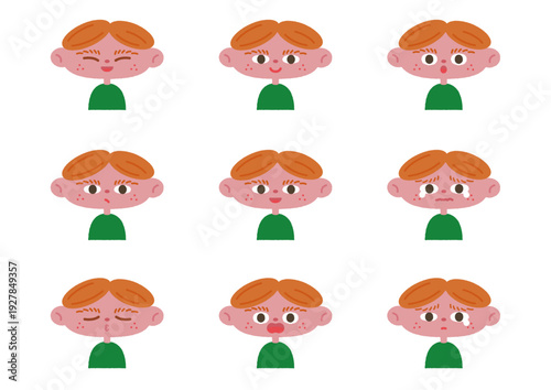 男の子の表情セット（上半身）