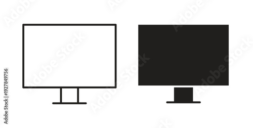 smart Television icon symbol vector graphic designs on white. Best for ui Design