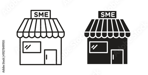 SME icon symbol vector graphic designs on white. Best for ui Design