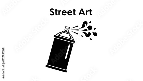 Street Art Spray Can Icon Symbolizing Urban Creativity and Graffiti Art