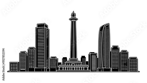 City of Jakarta Line art