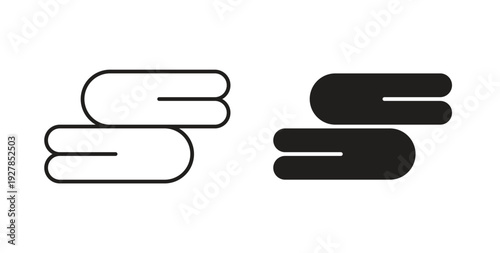 Towels icon symbol vector graphic designs on white. Best for ui Design