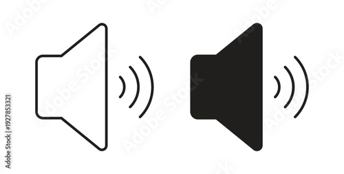 Volume icon symbol vector graphic designs on white. Best for ui Design