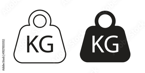 Weight icon symbol vector graphic designs on white. Best for ui Design