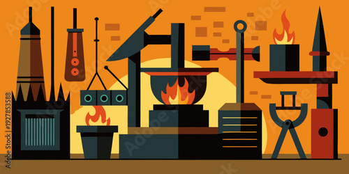 Metal objects in the blacksmith's workshop, Axoum (Axum), Tigre region, Ethiopia
