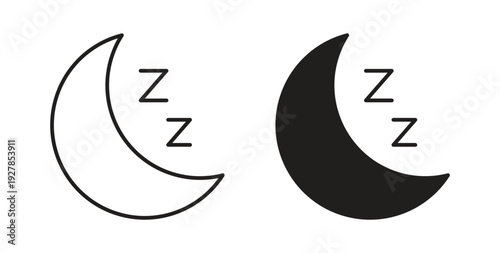Zzz icon symbol vector graphic designs on white. Best for ui Design