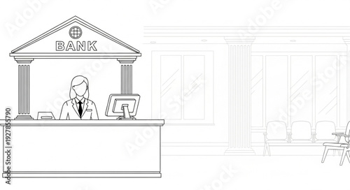 Receptionist at Front Desk Counter.