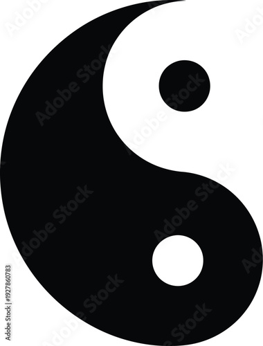 Yin Yang symbol represents dualism and balance on a white background.