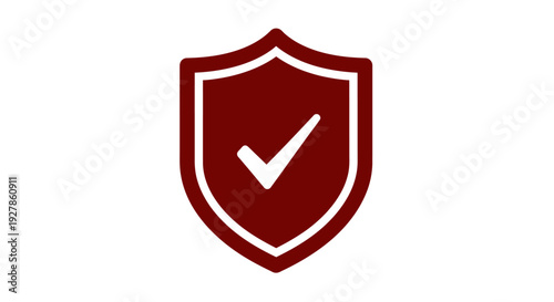 Red shield with white checkmark symbol.
