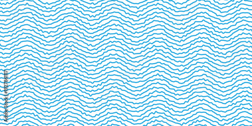 Modern blue wave lines pattern with smooth horizontal curves and flowing movement. Clean abstract background with dynamic rhythm