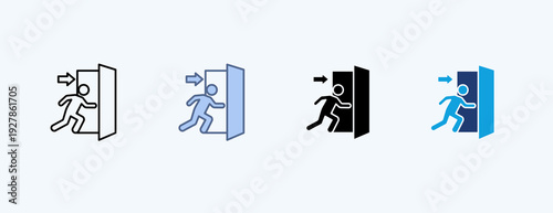 Coworking Multiple Icon Illustration Vector