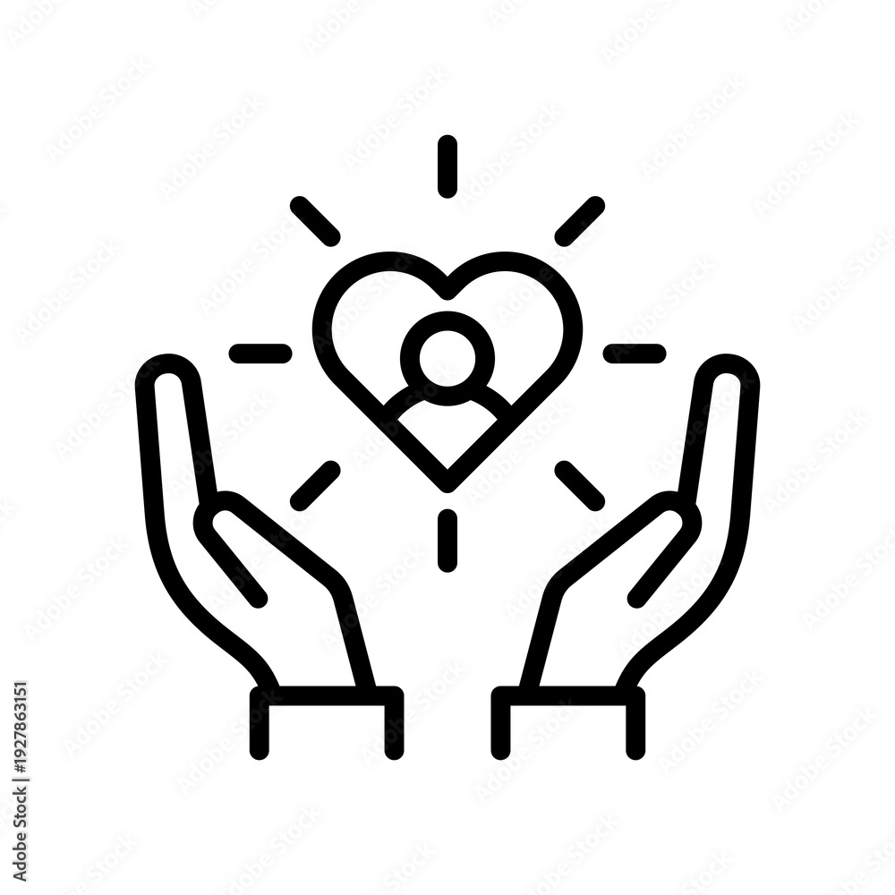 Obraz premium Support line icon