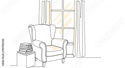 Sketch of Armchair and Side Table.
