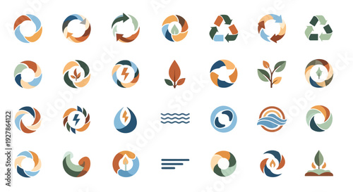 Collection of eco friendly logos.