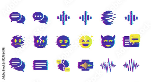 Collection of emoticon emoticons icons.