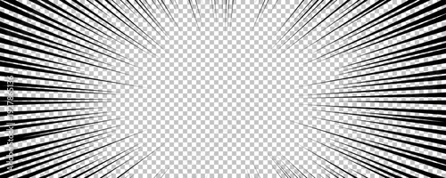 Black comic book transparent background