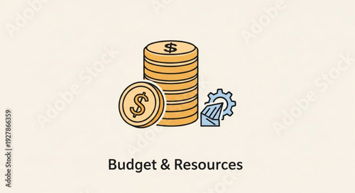 Stack of Coins with Dollar Sign.