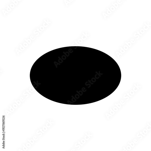 Black horizontal ellipse icon