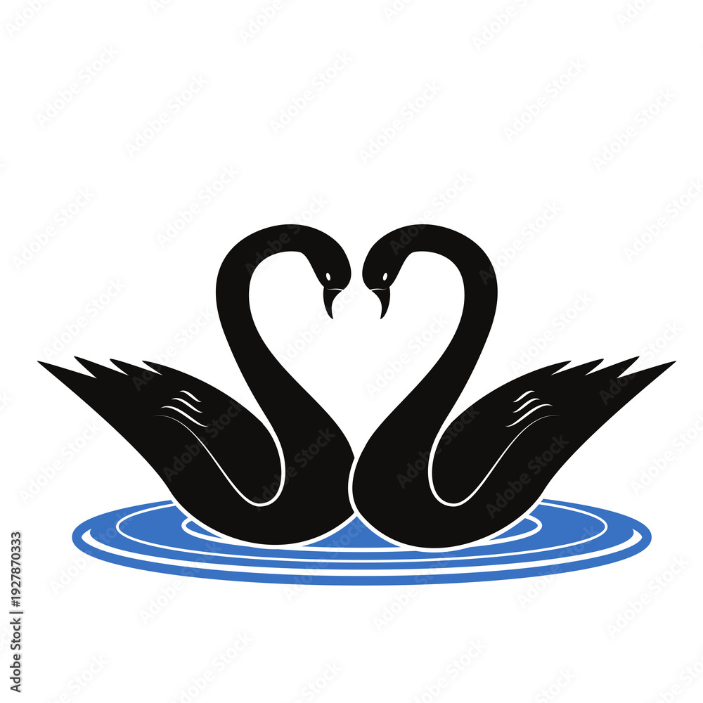 Fototapeta premium vector image of a swan
