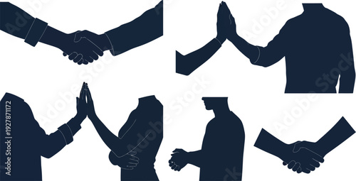 Close-up collection of diverse hand gestures symbolizes connection.