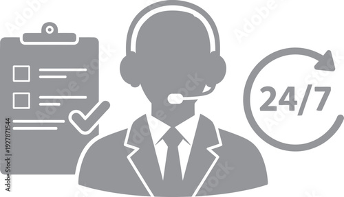 24 7 customer support representative with checklist
