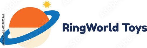 Playful Cartoon Style Logo for OrbitKids Center Learning Education Vector Illustration