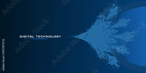 Abstract blue design representing digital technology and network connections