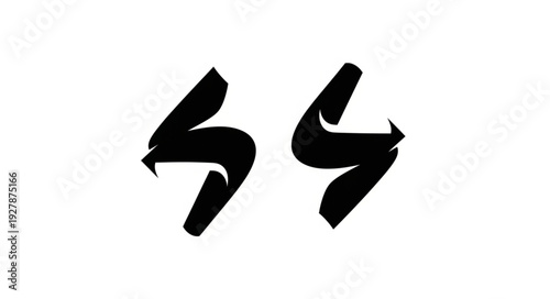 Two black arrows pointing towards each other, representing exchange and connection.