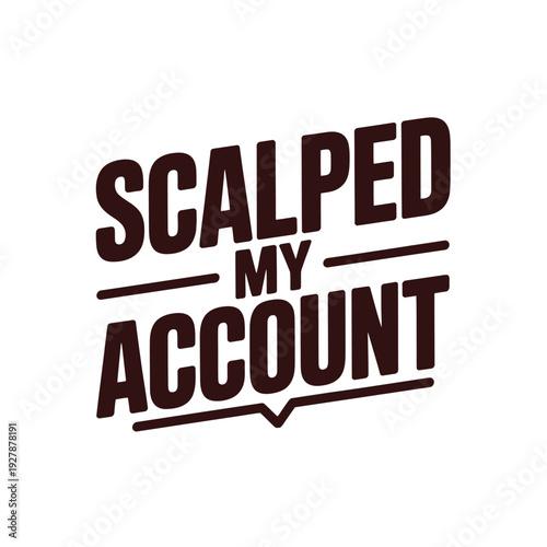 A humorous text graphic about a trading loss on a white background