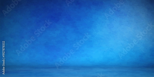 A vintage blue grunge wall with an aged paper texture and dark paint patterns creates a retro textured backdrop for an antique interior design