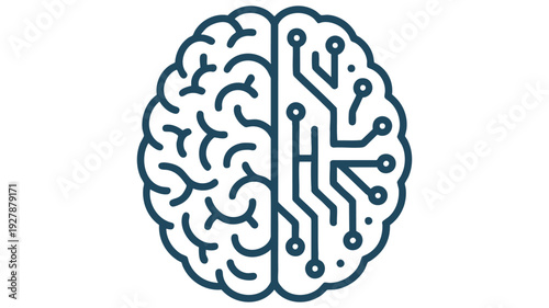 A futuristic brain composed of interconnected circuits and pathways.