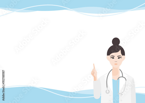 医師のイラスト（ブルー）