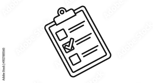 Clipboard checklist with checkmark, to-do list, task management, survey, medical form icon