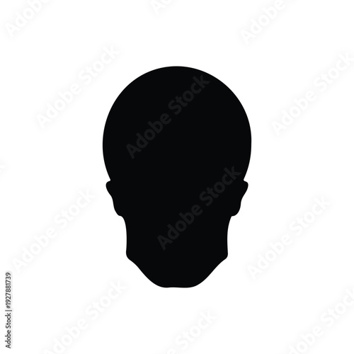Skull silhouette icon vector flat design.