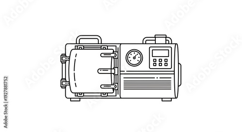 Medical Suction Pump Device Illustration - Healthcare Equipment