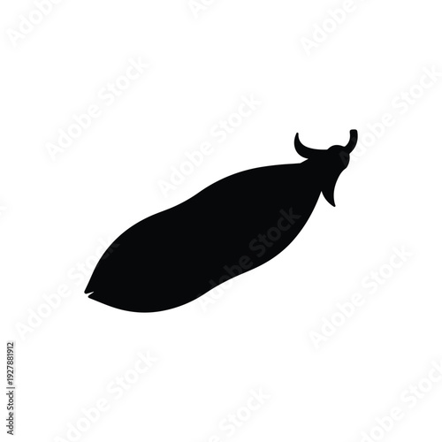 Pea silhouette icon vector flat design.