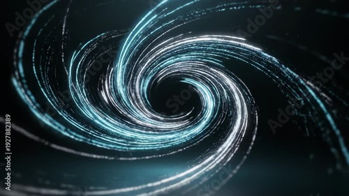 Swirling light spiral vortex in dark space